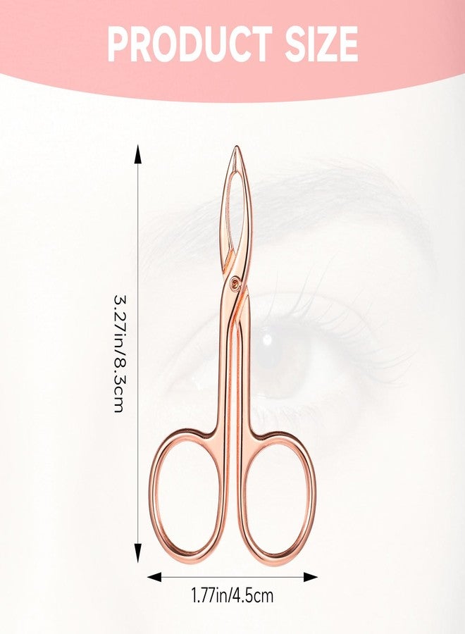 Dimeho Tweezers Scissor Handle, Straight Tip Eyebrows Tweezers Scissors Shaped Hair Plucker Portable Beauty Tool for Facial Hair Remover Eyebrows Care (Black/Silver/Rose Gold,3 Pcs) - Image 2